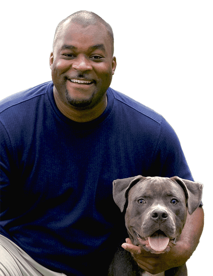 Sam Ivy with his dog